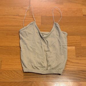 Free People ‘Intimately’ Beige Shimmer Knit Tank